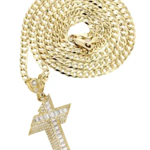 10K Yellow Gold Cross Necklace | Appx. 14.7 Grams