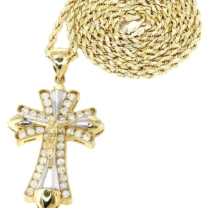 10K Yellow Gold Cross Necklace | Appx. 19 Grams