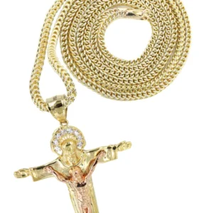 10K Yellow Gold Cross / Crucifix Necklace | Appx. 14.3 Grams