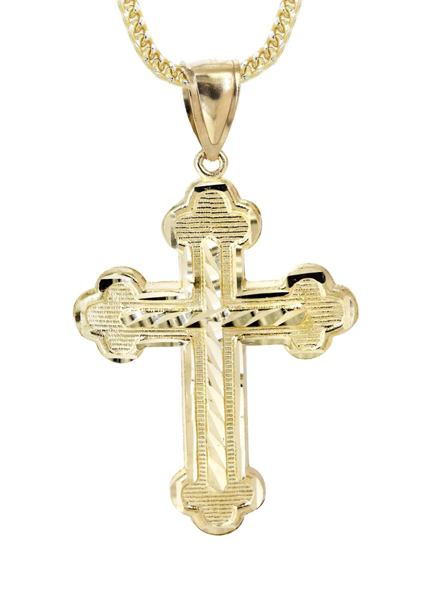 10K-Yellow-Gold-Diamond-Cut-Cross-Necklace-2.webp