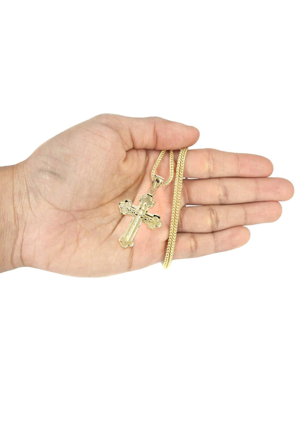 10K-Yellow-Gold-Diamond-Cut-Cross-Necklace-5.webp