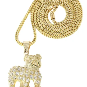 10K Yellow Gold Dog Necklace | Appx. 15.2 Grams