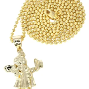 10K Yellow Gold Dog Tag Angel Necklace | Appx. 8.5 Grams