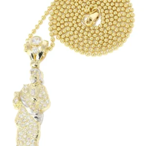 10K Yellow Gold Dog Tag Jesus Piece | Appx. 10.8 Grams