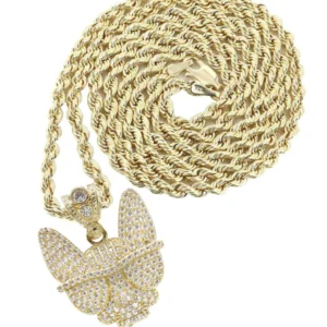 10K Yellow Gold Dog With Glasses Necklace | Appx. 15.8 Grams