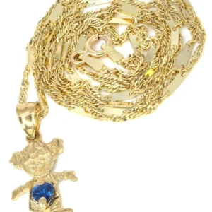 10K Yellow Gold Fancy Link Children Necklace | Appx. 3.8 Grams