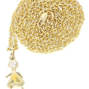 10K Yellow Gold Fancy Link Children Necklace | Appx. 7.8 Grams