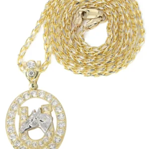 10K Yellow Gold Fancy Link Horse Shoe | Appx. 12.6 Grams