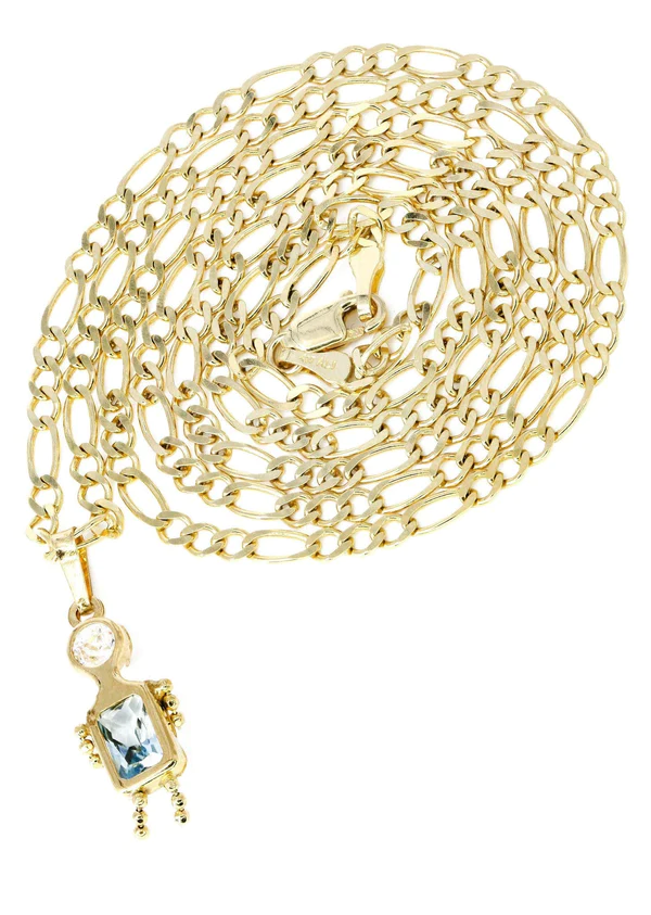 10K-Yellow-Gold-Figaro-Children-Necklace-1.webp