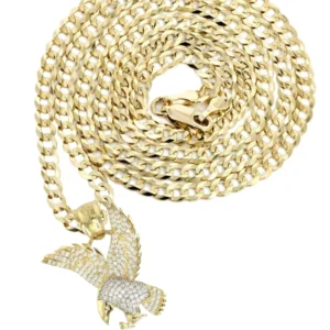 10K Yellow Gold Hawk Necklace | Appx. 13.3 Grams