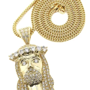 10K Yellow Gold Jesus Piece Chain | Appx. 23.2 Grams