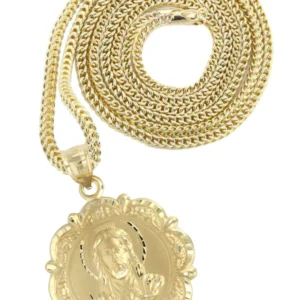 10K Yellow Gold Jesus Piece Necklace | Appx. 13.6 Grams