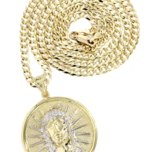 10K Yellow Gold Jesus Piece Necklace | Appx. 19 Grams