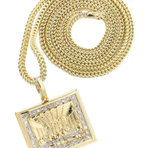 10K Yellow Gold Last Supper Diamond Necklace | 0.43 Carats
