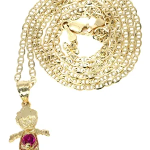 10K Yellow Gold Mariner Children Necklace | Appx. 3 Grams