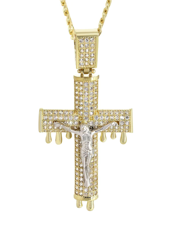 10K-Yellow-Gold-Melting-Cross-Crucifix-Necklace-2.webp