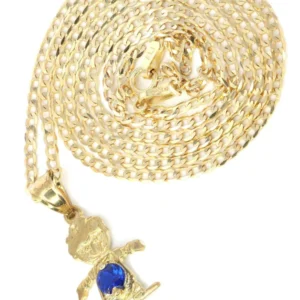 10K Yellow Gold Necklace & Cz Children Necklace | Appx. 3.8 Grams
