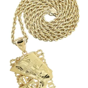 10K Yellow Gold Nefertiti Necklace | Appx. 16.9 Grams