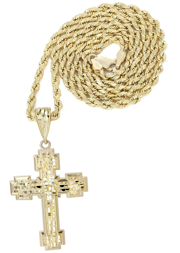 10K-Yellow-Gold-Nugget-Cross-Necklace-Appx.-13.5-Grams-1.webp
