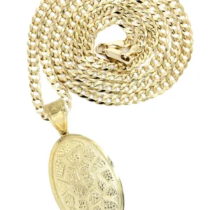 10K Yellow Gold Nugget Necklace  Appx. 15.8 Grams