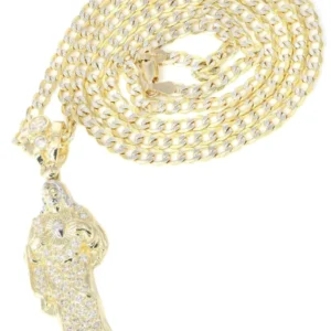 10K Yellow Gold Pave Jesus Piece | Appx. 9.8 Grams