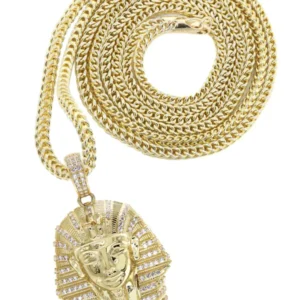10K Yellow Gold Pharaoh Necklace | Appx. 17.5 Grams