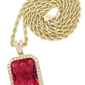 10K Yellow Gold Ruby Necklace | Appx. 22 Grams