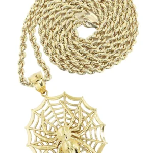 10K Yellow Gold Spider Necklace | Appx. 22 Grams