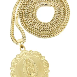 10K Yellow Gold Virgin Mary Necklace | Appx. 15.2 Grams