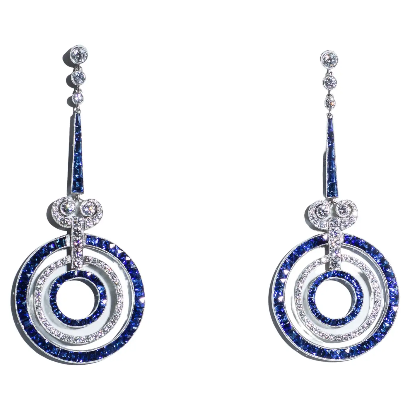 Art-Deco-Style-Sapphire-Diamond-Platinum-Earrings-7.webp