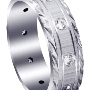 Classic Diamond Mens Wedding Band | 0.5 Carats (Peyton)