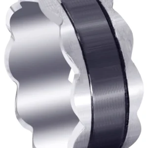 Contemporary Mens Wedding Band | Satin Finish (Jaiden)