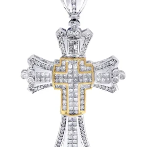 Diamond Cross Pendant| 3.19 Carats| 15.05 Grams