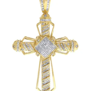 Diamond Cross Pendant| 1.89 Carats| 20.43 Grams