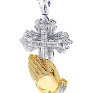 Diamond Cross Pendant| 3.1 Carats| 34.13 Grams