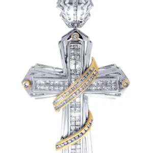 Diamond Cross Pendant| 3.57 Carats| 19.95 Grams