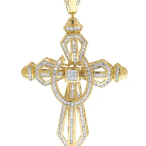 Diamond Cross Pendant| 3.61 Carats| 24.73 Grams