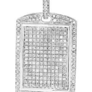 Diamond Dog Tag Pendant | 20.72 Grams | 6.3 Carats