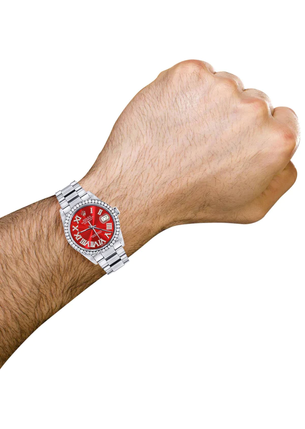 Diamond-Mens-Rolex-Datejust-Watch-16200-36Mm-Red-Roman-Numeral-Dial-Oyster-Band-4.webp