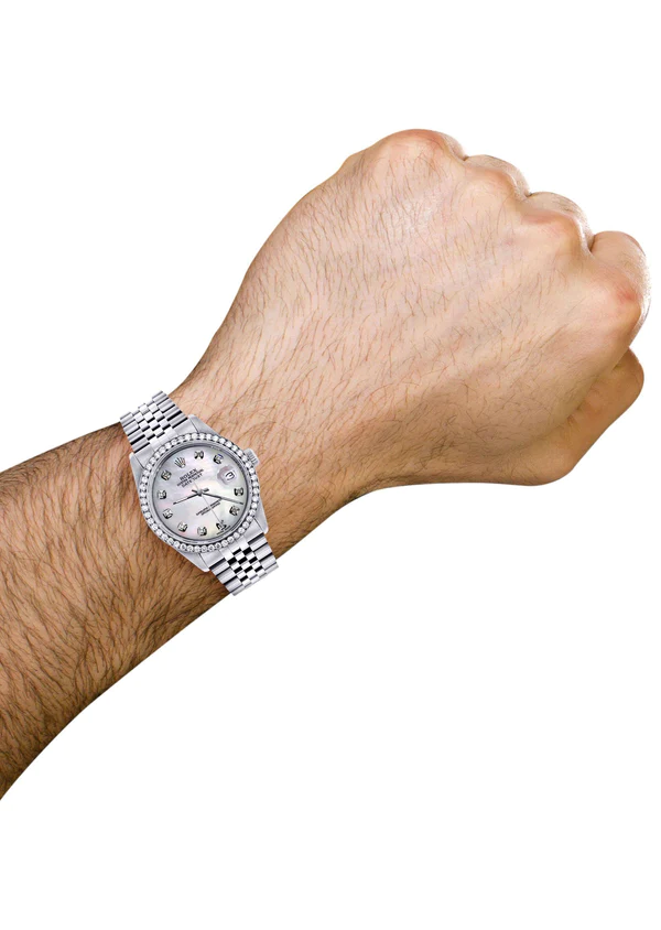 Diamond-Mens-Rolex-Datejust-Watch-16200-36Mm-White-Mother-Of-Pearl-Dial-Jubilee-Band-6.webp
