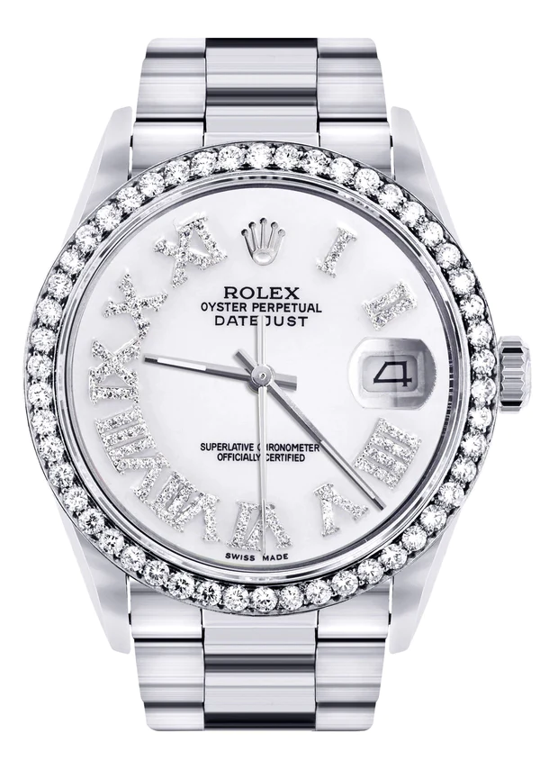 Diamond-Mens-Rolex-Datejust-Watch-16200-36Mm-White-Roman-Numeral-Dial-Oyster-Band-1.webp