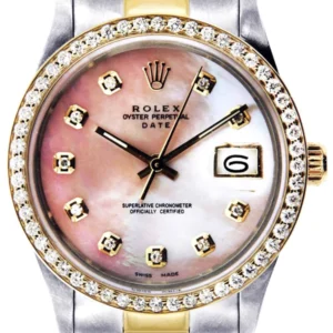Diamond Rolex Date | Stainless Steel