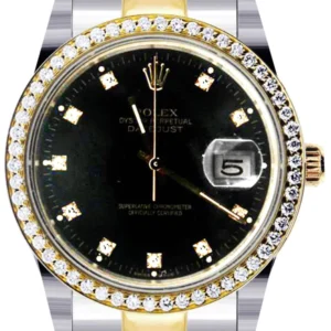 Diamond Rolex Datejust | 18K Yellow Gold | 36 Mm