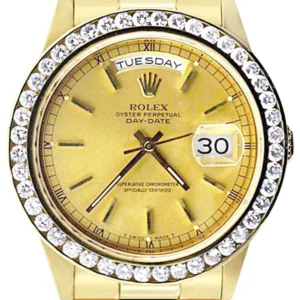 Diamond Rolex Day-Date | 18K Yellow Gold
