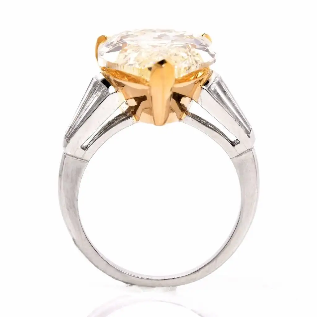 GIA-13.41-Carat-Natural-Fancy-Pear-Diamond-with-Baguette-Platinum-and-Gold-Ring-3.webp