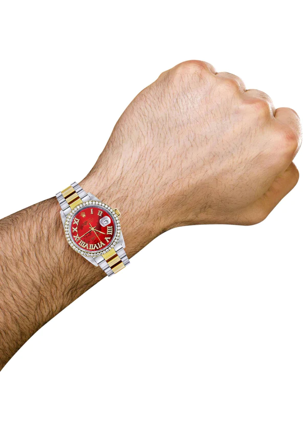 Gold-Steel-Rolex-Datejust-Watch-16233-for-Men-36Mm-Diamond-Red-Roman-Dial-Oyster-Band-4.webp