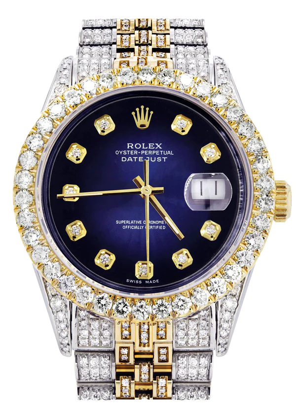 Iced-Out-Rolex-Datejust-36-MM-Two-Tone-10-Carats-of-Diamonds-Blue-Black-Diamond-Dial-1.webp