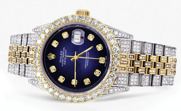 Iced-Out-Rolex-Datejust-36-MM-Two-Tone-10-Carats-of-Diamonds-Blue-Black-Diamond-Dial-2.webp