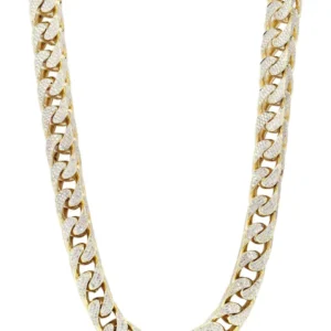 Buy Iced Out Franco Chain | 112.8 Carats | 15 Mm Width | 32 Inch Length | 459 Grams
