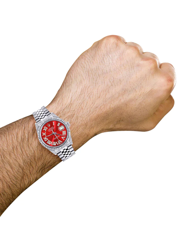 Mens-Rolex-Datejust-Watch-16200-Fluted-Bezel-36Mm-Red-Roman-Numeral-Dial-Jubilee-Band-3.webp